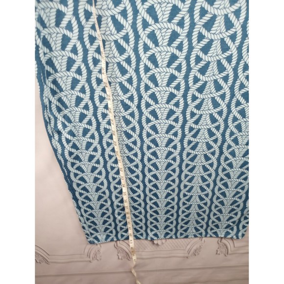 NWOT LuLa Roe Dress Women's SZ L Casual Nautical Rope Pattern Blue Shift Beachy - Picture 15 of 16
